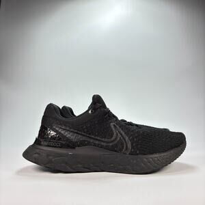 Nike React Infinity Run Flyknit 3 Triple Black Running Shoes Men’s Size 10.5